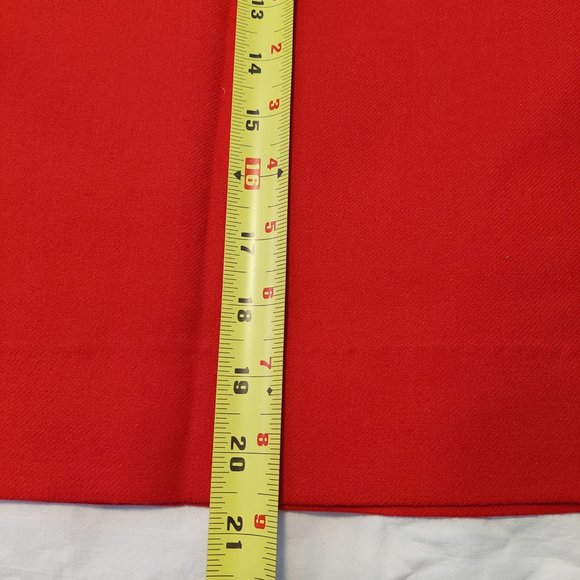 Conrad C Collection Red 100% Wool Pencil Skirt , Size 6 - Picture 7 of 7